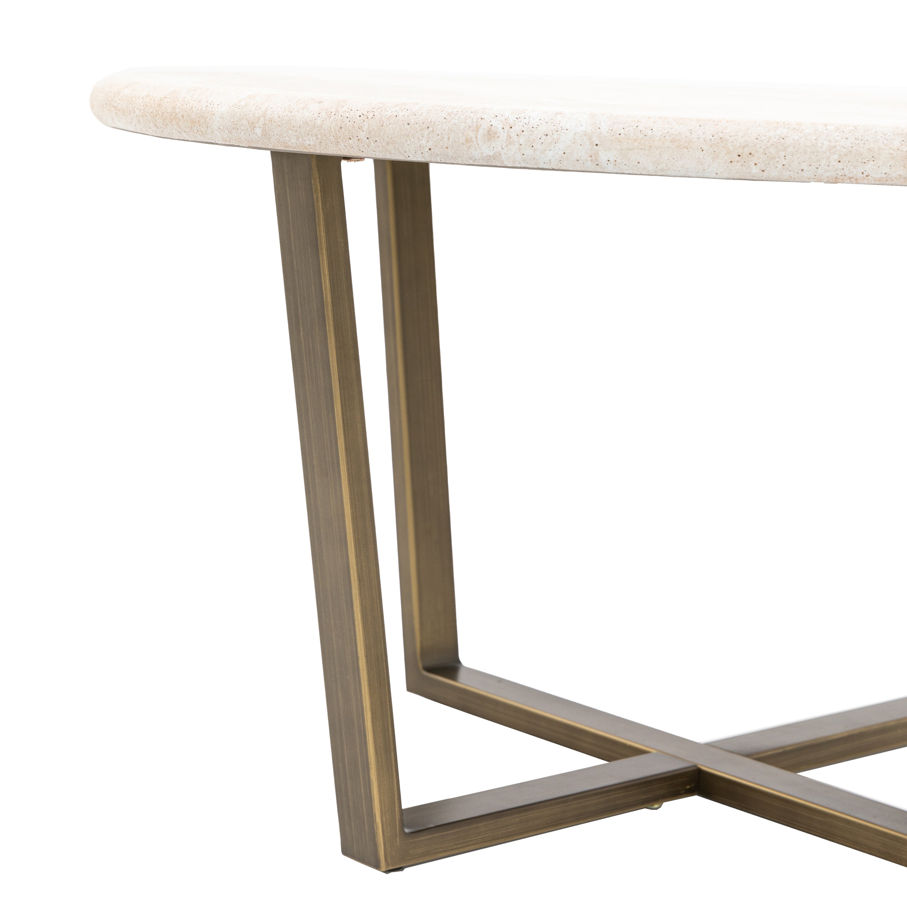 Annecy Bronze & White Concrete Round Coffee Table